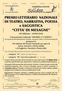 Premio Letterario Nazionale "Citt&agrave; di Mesagne" - XVI Edizione