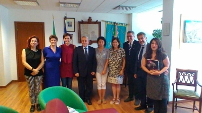 Il gruppo dei delegati della citt&agrave; bulrgara di Plovdiv, capitale auropea della Cultura nel 2019 insieme a Matera 